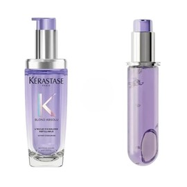 KRASTASE Kit Blond Absolu Tratamiento para Cabello Rubio Daado  Aceite Capilar Reparador  Refill  Nutre, Fortalece, Protege el Color y Corrige Tonos  
