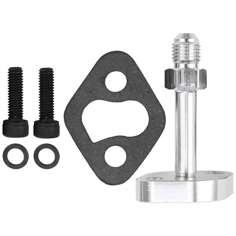 Turbo Oil Water Drain Return Flange Adapter Kit Aluminium Alloy