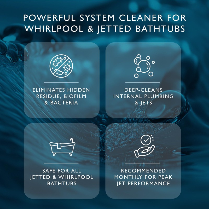 Jacuzzi Systems Cleaner – 2-Step Jetted Bathtub Cleaning Solution, 5-Pack