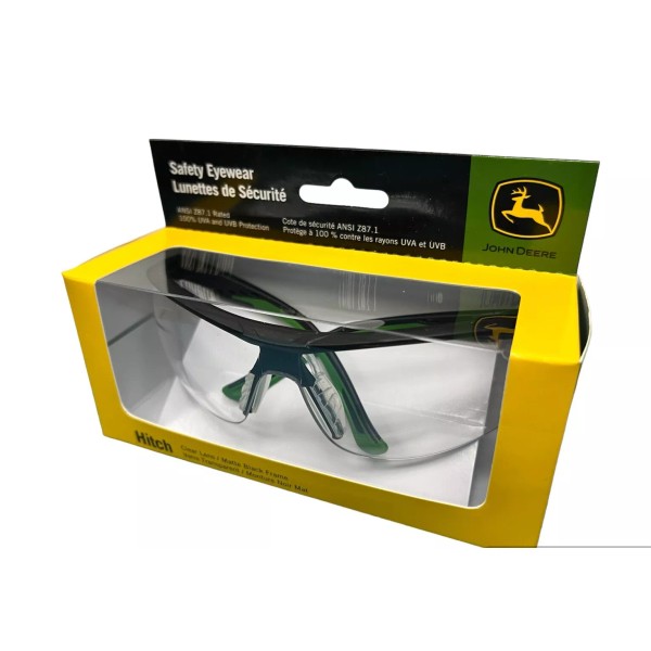 John Deere By Wiley X Safety Glasses Hitch Clear Lens