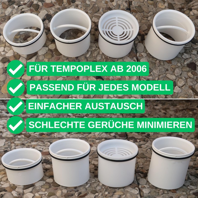 Replacement immersion pipe seal, 2 pieces, compatible with Viega Tempoplex