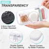 Hoolerry 3 Pcs Clear Hard Zipper Case Hard Plastic Pouch