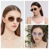 WDZAYXC Retro Oval Sunglasses for Men and Women, Gold/Grey