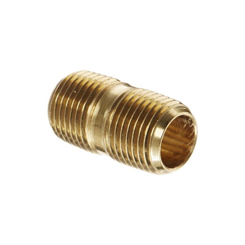 Eaton Weatherhead 3326X2 Brass CA360 Fitting, Nipple, 1/8" NPT Male,