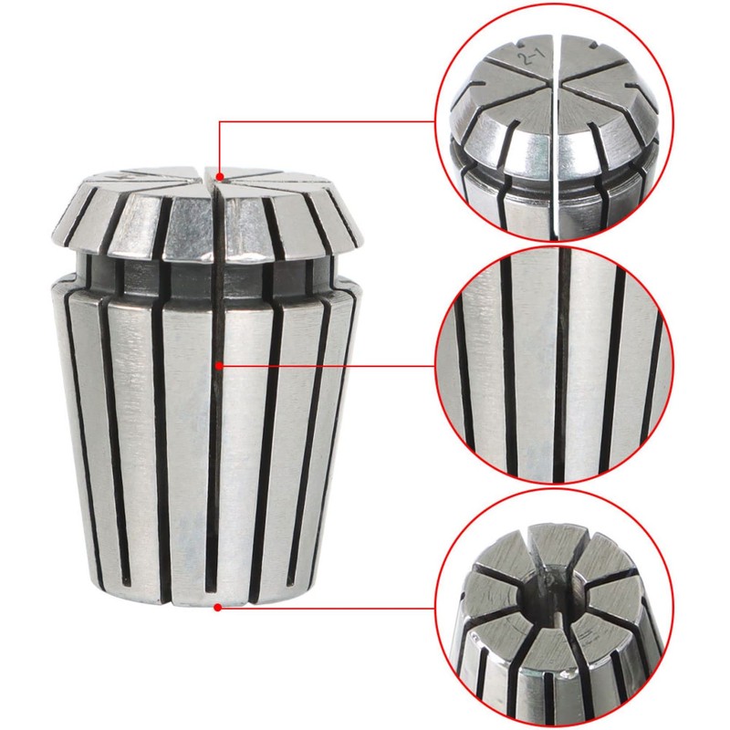 raseparter 15Pcs ER25 Spring Collet Set, Router Machine Collet Set