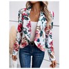 SweatyRocks Women's Lapel Floral Print Blazer Long Sleeve Draped Open