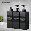 Refillable Pump Bottle, Segbeauty 500ml Pump Squeeze Dispenser, 16.9oz 3-Pack