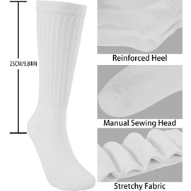 BomKinta Crew Slouch Socks Women - Retro Scrunch Short Sock - Soft Solid Ankle Socks Size 5-11 3 Pair White Mikeyellow Light Khaki