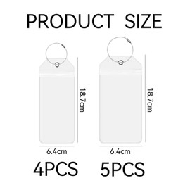9 Cruise -Gepäck -Tags, Transparente PVC -Tags, Wasserdichtes Dichtungsdesign, Wiederverwendbares, Reiseversorgungsmittel.