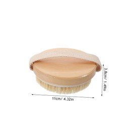 Baluue 2pcs Exfoliating Massage Brush Skin Care Tools Cleaning Brushes Dry Brushing Body Beauty Brush Dry Brush for Skin Bath Exfoliating Brush Wet Shower Brush Dry Body Brush Hemu Brown