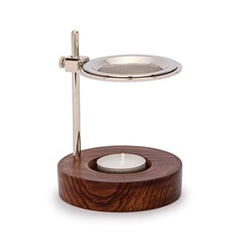 NKlaus 13998 Adjustable Incense Burner Nickel-Plated Brass with Stainless Steel Strainer