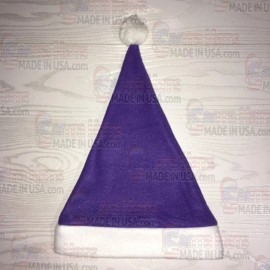 Custom Santa Hats 100% MADE IN USA Fleece Purple Santa Hat NOT FELT