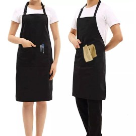 SANBREVE Mandil Delantal Para Chef Anti-agua Poliéster Algodón 2 Pcs