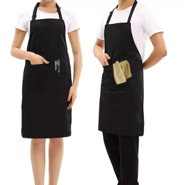 SANBREVE Mandil Delantal Para Chef Anti-agua Poliéster Algodón 2 Pcs