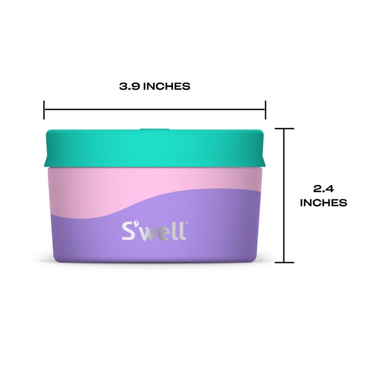 S'well Stainless Steel Food Canister, 10oz, Pastel Paradise, Single Walled
