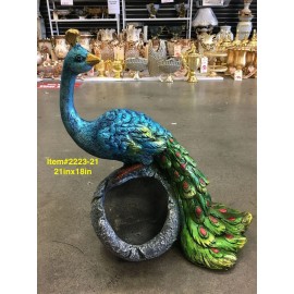 KY Large Beautiful Peacock Pot 12inx18in