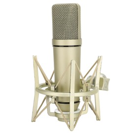 Cardioid Condenser Microphone, Metal Wired Studio Condenser Microphone, with Desktop Stand and Cable, PC Microphone for Podcasting Streaming