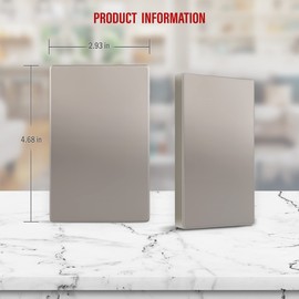 ENERLITES Screwless Blank Wall Plate, Child Safe Blank Device Outlet Cover, Standard Size, 1-Gang 4.68" x 2.93", Polycarbonate Thermoplastic, UL Listed, SI8801-NK, Glossy, Nickel