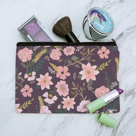 Simona Flowers Floral Pattern Makeup Cosmetic Bag Organizer Pouch
