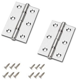 2Pcs 4 inch (100mm) Door Hinge,Ball Bearing Fire Door Hinges Satin Stainless Steel Fire Door Hinge Steel Fire Rated Internal Door Hinges
