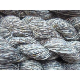Heather Grays Plied with Cream Custom Spun Knitting Crochet Sock Yarn