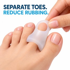 4-Piece Unisex Toe Covers with Gel Padding and Cushioning for Casual and Athletic Footwear
