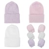 Baby Caps and Mittens Newborn Hospital Beanie Hats No Scratch