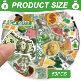 50PCS Water Bottle Stickers, Cute Vinyl Waterproof Stickers Cartoon Stickers Aesthetic Laptop Stickers for Phone Skateboard Scrapbook Luggage Car Decals for Adults Teens Kids Girl, Dollar #2