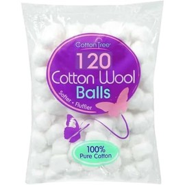 Cotton Tree COTTON TREE 100% Pure Cotton, Super Soft, Pack of 120
