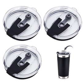 3-Pack 3.94x3.94In 30oz Tumbler Replacement Lids for Travel Cups - Modern Spill-Proof Skinny Cup Covers for Mouth Tumbler Cup - Compatible with Inner Diameter 3.68 to 3.88 In Stainless Steel Tumblers