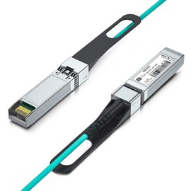 H!Fiber 10G SFP+ AOC Cable, 10Gb SFP+ to SFP+ Active Optical Fiber Cable, OM3 Multimode MMF Fiber Assemblies with SFP+ for Cisco SFP-10G-AOC20M, Ubiquiti UniFi, Supermicro, Mikrotik, 20m (66ft)