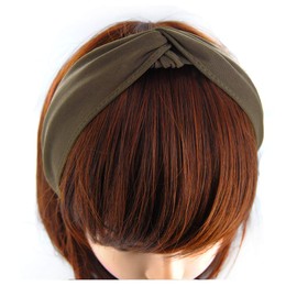 axy HR34b Fabric Headband with Knots Vintage Beautiful Headband Hair Jewellery, substance