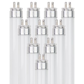 Sunlite 21-Inch F13T5/CW T5 Linear Fluorescent Lamp, 13 Watts, 850 Lumens, 4100K Cool White, Miniature G5 Bi-Pin Base, ROHS Compliant, High Performance Straight Tube, 10 Pack