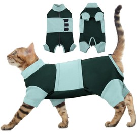 Cat Anxiety Jacket, Adjustable Cat Anxiety Suit with Zipper, Cats Anxiety Vest for Fireworks, Thunderstorm, Travel, Separation, Anxiety Calming Vest Wrap for Cats
