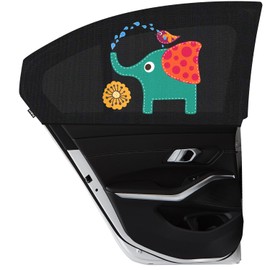 Pakoo Car Window Shades for Baby, 2 Pack Car Sun Shades with UV Protection, Universal Fit Stretchable Side Window Sunscreen Sun Shades, Rear Window Shades for Kids 21.7 * 39.4 inches