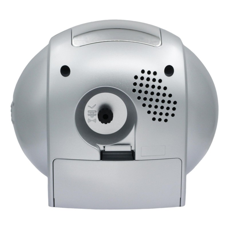 Seiko Imperial Non Ticking Bedroom Alarm Clock, 4 Inch, Silver