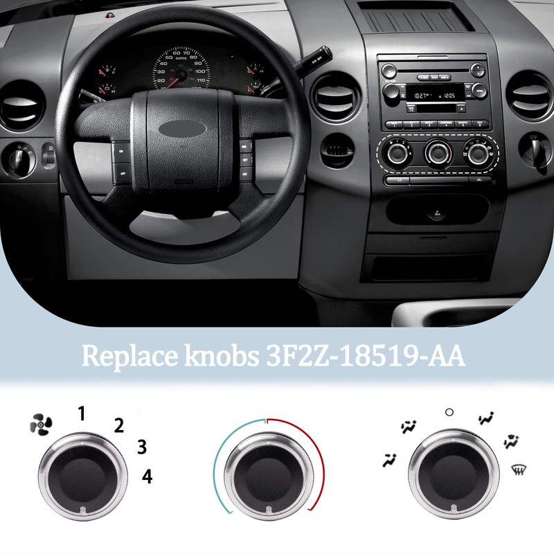 JDMCAR A/C Air Conditioning Control Switch Knob Compatible with 2004