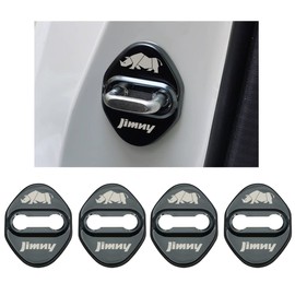 Haoshilianfa Fits New Suzuki Jimny JB64 Jimny JB74 Door Striker Cover Exclusive Door Lock Cover Stainless Steel Cover Easy Installation Metallic Set of 4