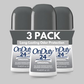 Avon On Duty Original 24H Roll-On Antiperspirant Deodorant, 2.6 fl oz (3-Pack)