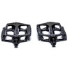 Sport Direct™ Flat-Platform 9/16" BMX/MTB Anti-Slip Reflective Black Alloy Pedals