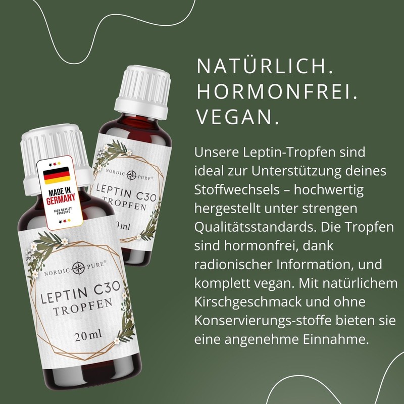 Leptin Drops with Cherry Flavour, Leptin Metabolism Cure, Natural Support,