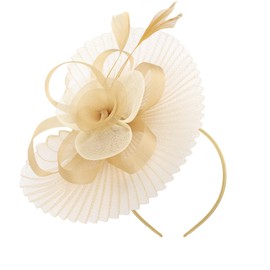 Fascinator Hats Women's Feather Mesh Derby Hat Bridal Headpiece Women Headband Vintage Accessory Cocktail Tea Party Hats Hairband Classic Elegant Headpiece Flowers Wedding Church Hair Accessories