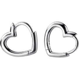 BSLVWG Small Hoop Earrings for Women Teen Girls S925 Sterling Silver 14K Heart Cartilage Tragus Cute Minimalist Dainty Hoop Earrings Jewelry Gift Best Friend, Sterling Silver