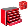 Geinxurn 5-Drawer Rolling Red Tool Box, Heavy Duty Micro Roll