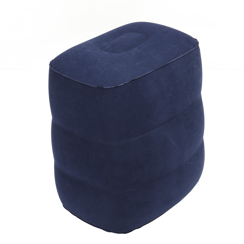 Inflatable Foot Rest Double Valve Blue PVC Flocking Washable Inflatable