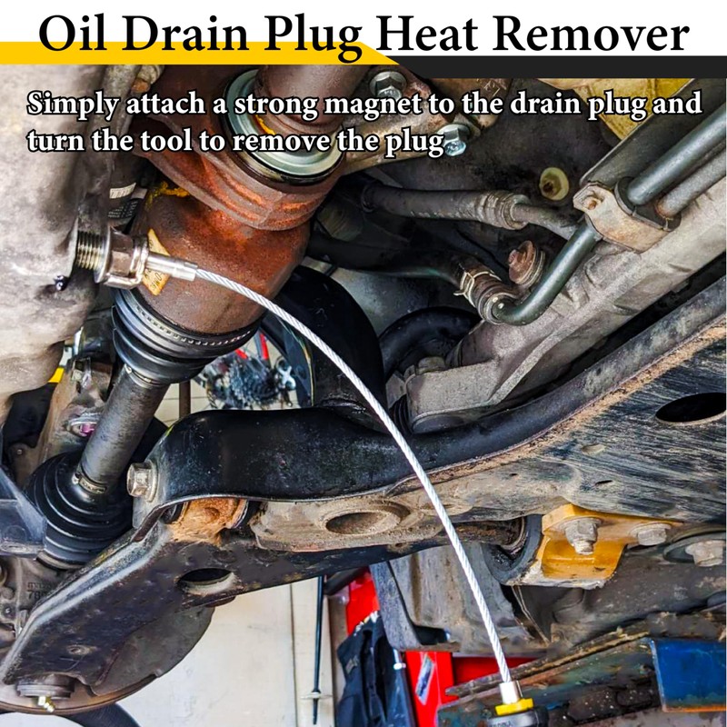 ecocstm Strong Magnetic Oil Drain Plug Remover Tool, Oil Drain