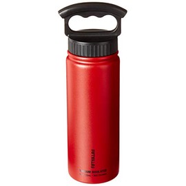 Fifty/Fifty 40oz, Sport Double Wall Vacuum Insulated Water Bottle, Stainless Steel, 3 Finger Cap w/ Wide Mouth, Cherry Red, Cherry Red, 40 oz.