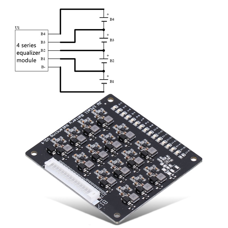 Lithium Battery Active Equalizer 1.2A Inductive BMS Balancer Energy Transfer