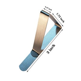 18 Packs Sliver Tablecloth Clips Stainless Steel Metal Triangular Table Cover Clamps for Indoor and Outdoor Picnic Tables，Restaurant, Dining Table，for Tables Less Than 1.77Inch Thick