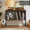 Record Player Stand with Vinyl Storage Cabinet, 32'' Mid Century